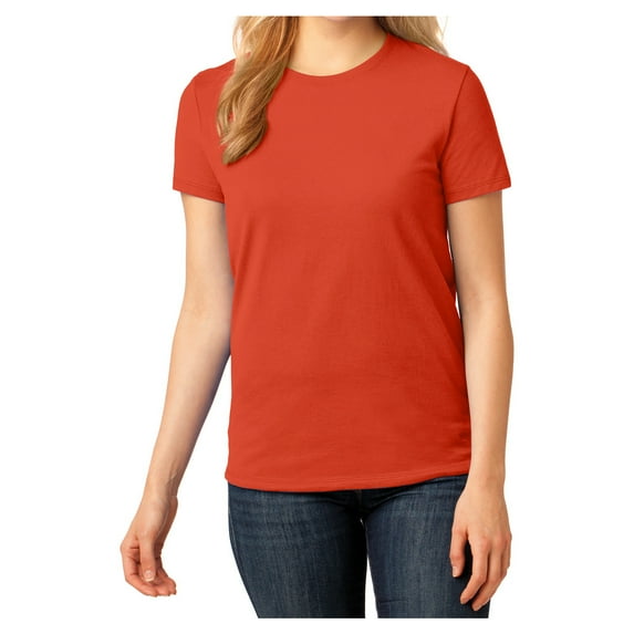 Ladies Core Cotton Tee Orange 3XL