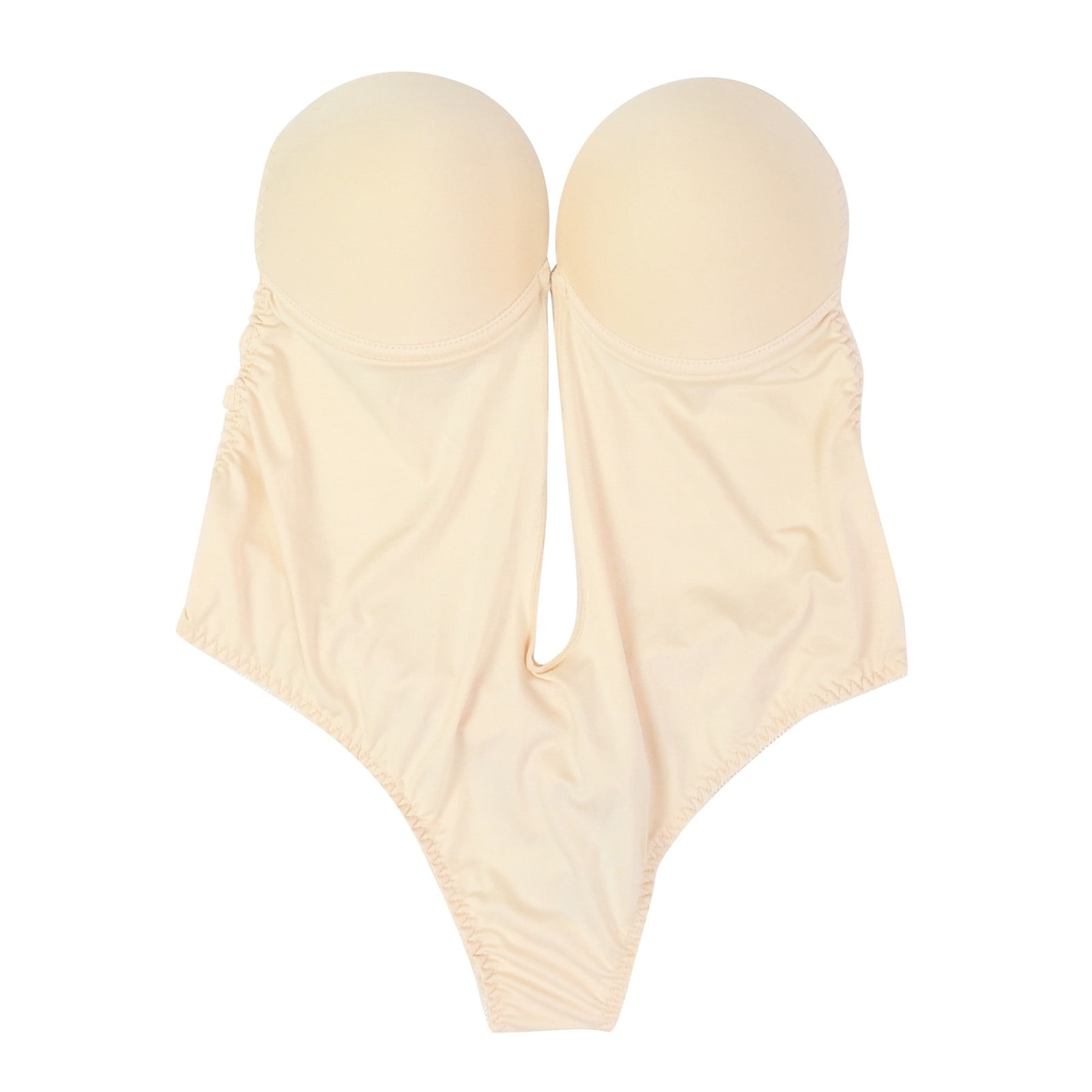 Ladies Corset Seamless Tummy Control Backless Bodysuit Deep V Neck