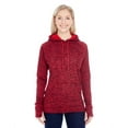 thumbnail image 1 of Ladies' Cosmic Contrast Fleece Hooded Sweatshirt - RED FLECK/ RED - 3XL, 1 of 5