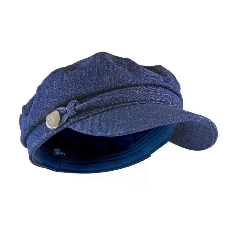 Ladies Cotton Casual Peaked Denim or Corduroy Baker Boy Hat  display picture 2