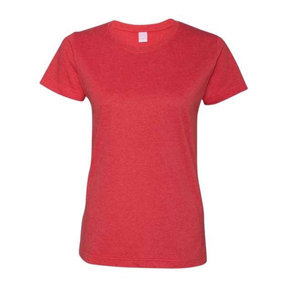 Ladies Cotton Fine Jersey Short Sleeve Tee Modern Semi-Fitted Women's T-shirt-Vintage Red-small