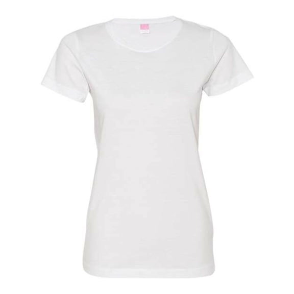 Ladies Cotton Fine Jersey Short Sleeve Tee Modern Semi-Fitted Women's T-shirt-White-large