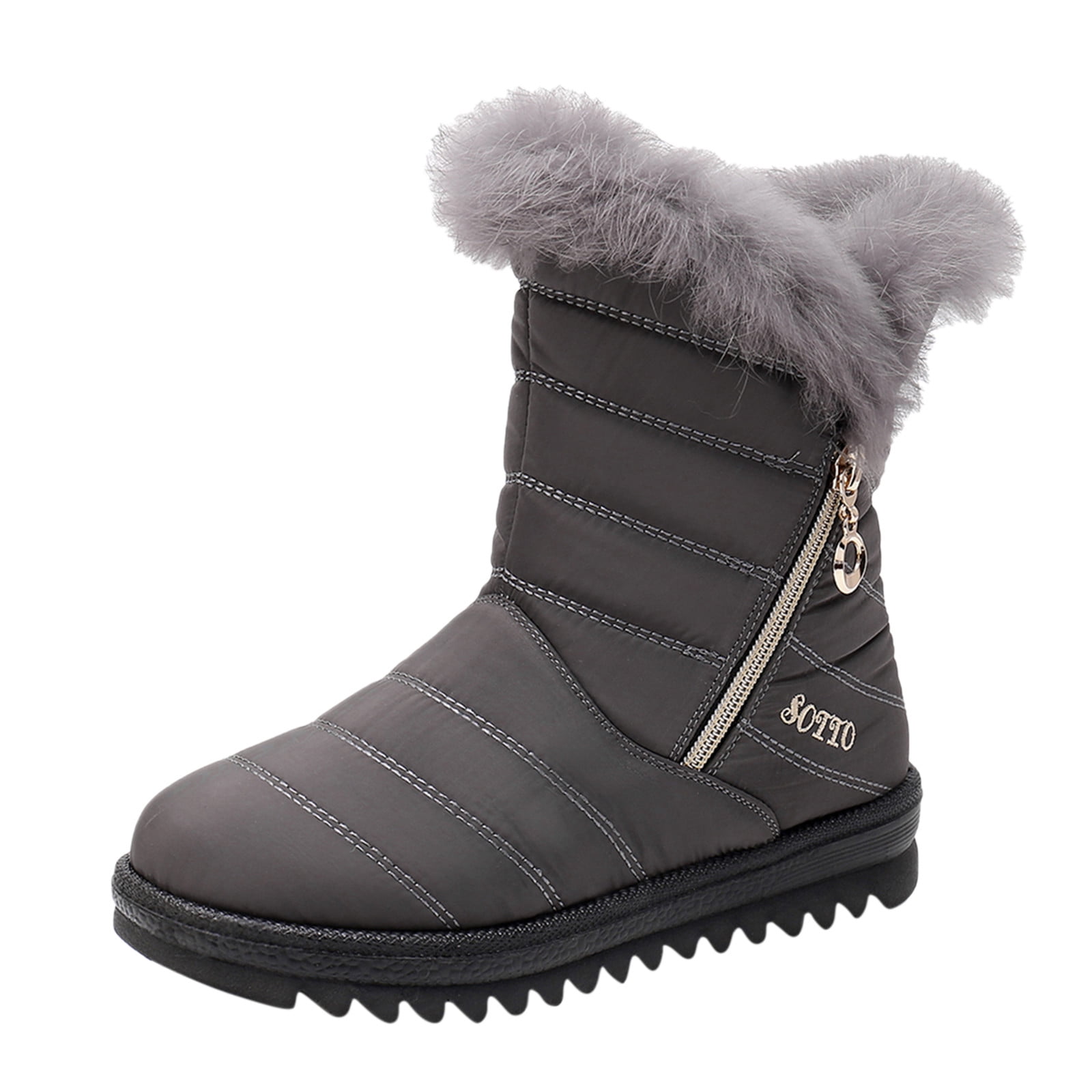 Ladies Couple Boots Winter Warm Waterproof Hook Loop Snow Boots Womens on Snow Boot 10 Wide Snow Boots Snow Boot for Women Knee High Lightweight Winter Boots Women Winter Snow Boots for