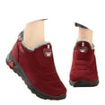thumbnail image 1 of Ladies' Couple Style Thick Velvet Warm and Cold Proof Thick Soled High Top Snow Boots (Women's Style) Red 38, 1 of 6