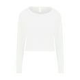 thumbnail image 1 of Ladies' Cropped Pullover Sweatshirt - ARTIC WHITE - L, 1 of 2