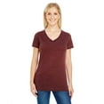 thumbnail image 1 of Ladies' Cross Dye Short-Sleeve V-Neck T-Shirt - BLACK CHERRY - L, 1 of 3