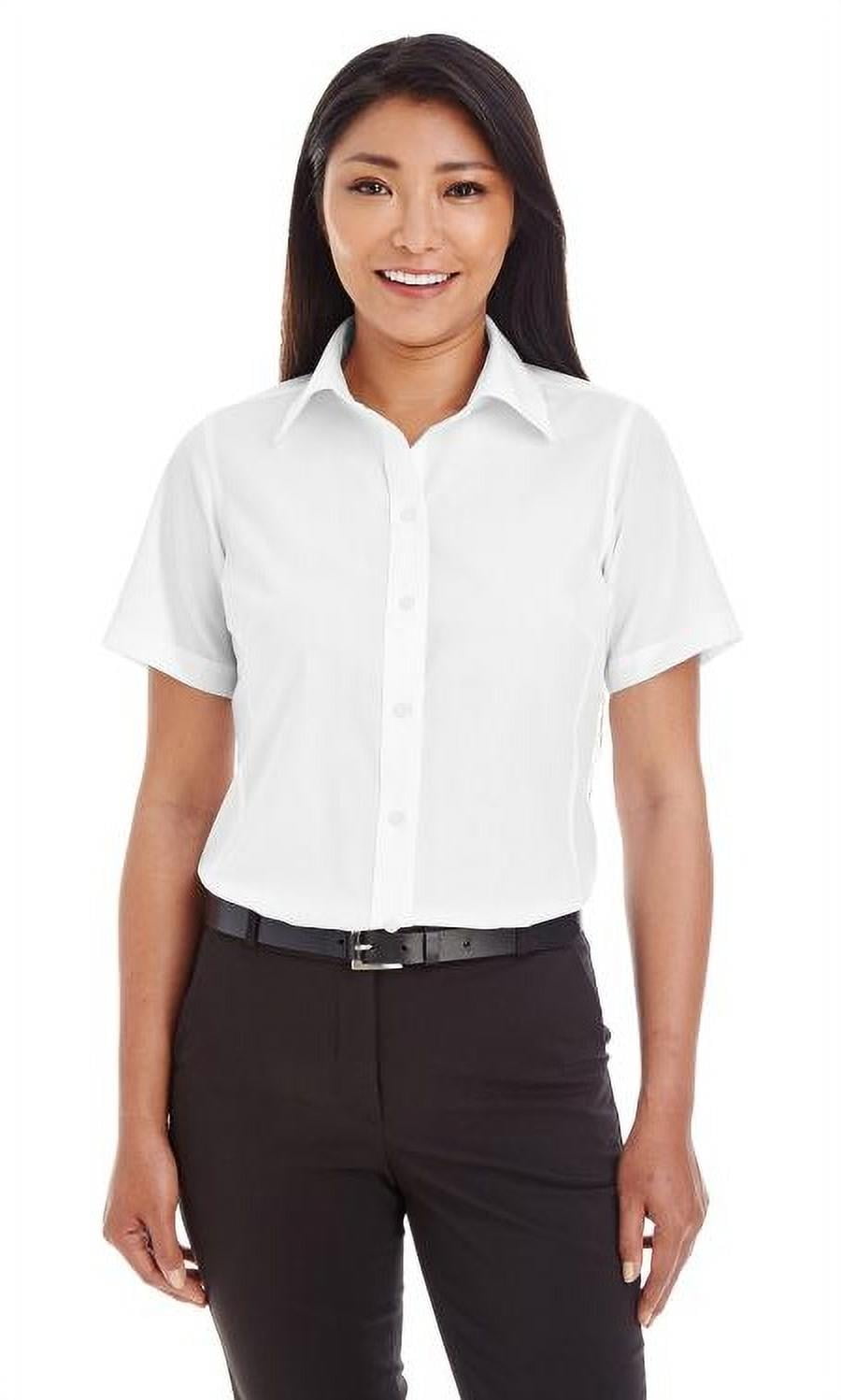 24 Custom Devon & Jones Crown Collection Solid Broadcloth-Men's Tall - Promotional Apparel in Bulk