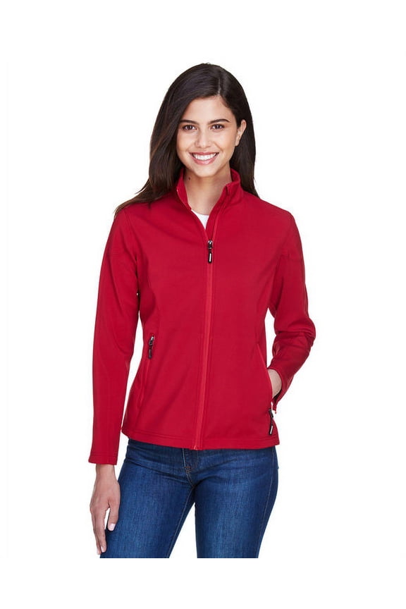 Ladies' Cruise Two-Layer Fleece Bonded Soft Shell Jacket - CLASSIC RED - L