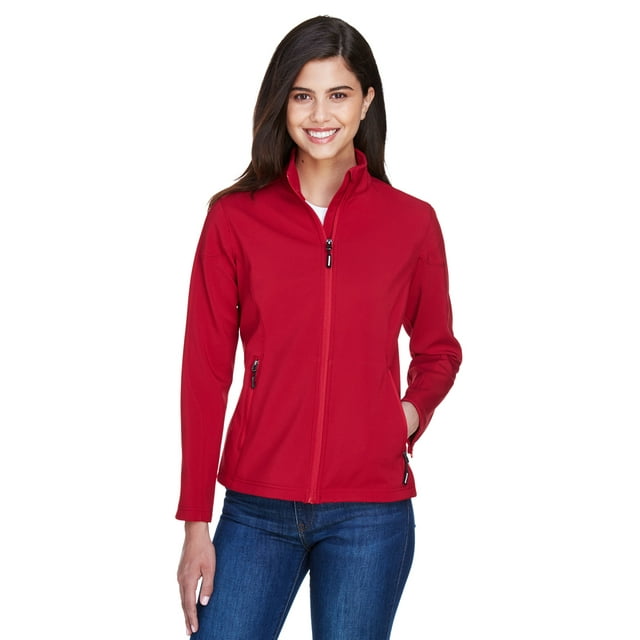 Ladies' Cruise Two-Layer Fleece Bonded Soft&nbsp;Shell Jacket - CLASSIC RED - M