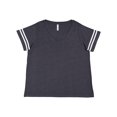 thumbnail image 1 of Ladies' Curvy Football T-Shirt VN NAVY/ BL WHT 26-28, 1 of 2