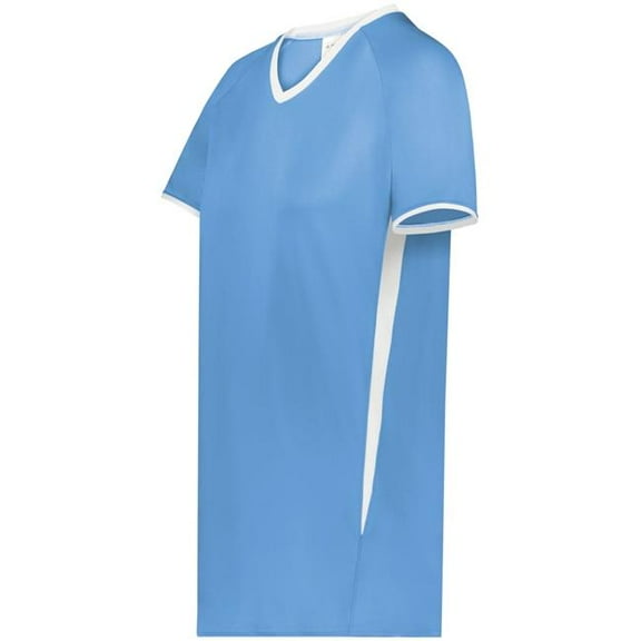 Augusta Sportswear 6915.293.2XL Ladies Cutter Plus V-Neck Jersey, Columbia Blue & White - 2XL