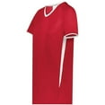 thumbnail image 1 of Augusta Sportswear 6915.408.XS Ladies Cutter Plus V-Neck Jersey, Scarlet & White - Extra Small, 1 of 1