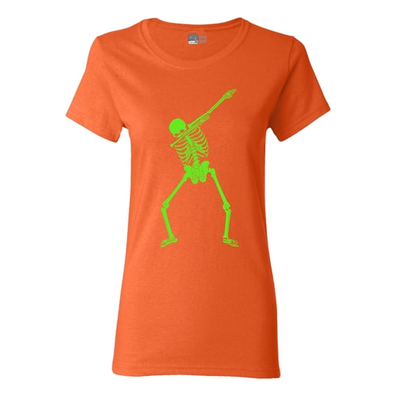 Ladies Dabbing Skeleton Halloween Funny Humor Costume DT T-Shirt Tee