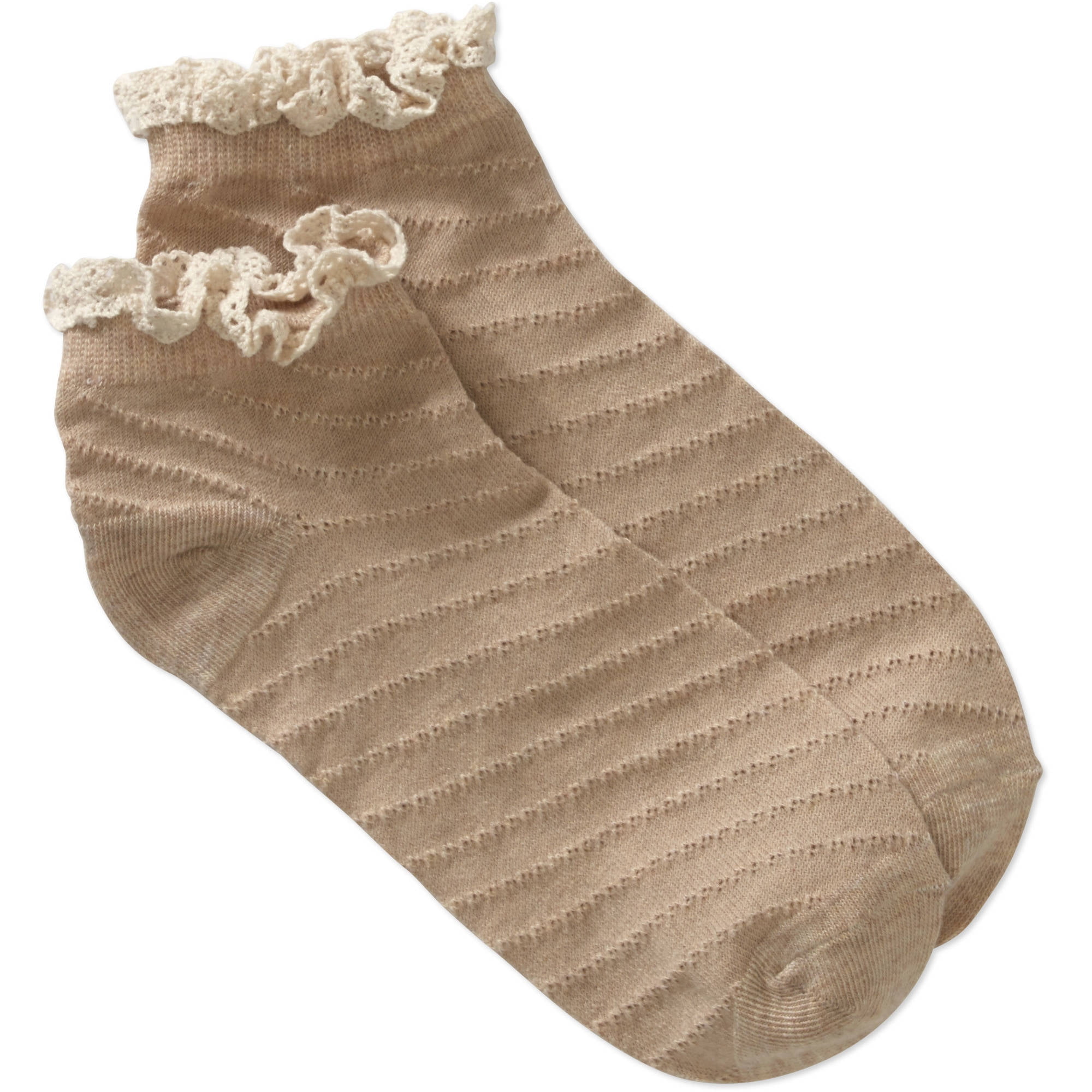 Ladies' Dainty Faux Pointelle 3 Pack Low Cut Sock with Crochet Cuff ...