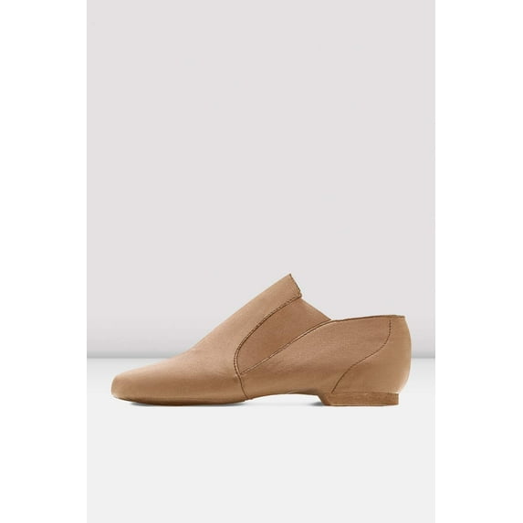 Ladies Dance Now Split Sole Leather Jazz Booties, Tan