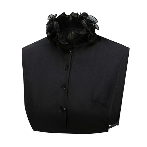 Ladies' Detachable Ruffled Collar Blouse Accessories, Elegant, Comfortable, Versatile for Casual & Formal Wear, One Size