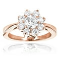 thumbnail image 1 of Ladies Diamond Cluster Rings: 14K Gold Diamond Flower Ring 1.3 Ctw (Rose Gold Size 8), 1 of 3