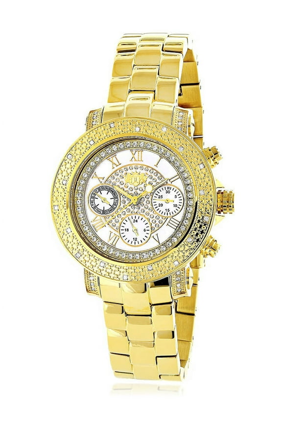 Ladies Diamond Watch 0.30 ct Yellow Gold Plated