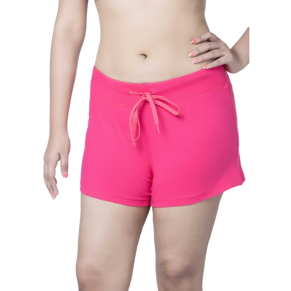 Ladies Drawstring Elastic Waist Cotton Lycra Yoga Beach Sport Shorts Hot Pants