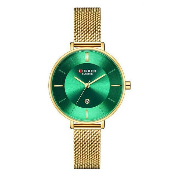 Ladies Dress Mesh Watches Fashion Slim Stainless Steel Wrist Watch For Women Curren Female Quartz Clock Montre Femme 9037 - Quartz Wristwatches