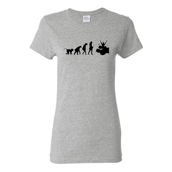 Ladies Drummer Revolution Funny T-Shirt Tee