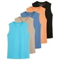 thumbnail image 1 of Real Essentials 5 Pack: Women's Dry-Fit Tank Top - Racerback Sleeveless T-Shirt Athletic Workout Gym Shirt (Plus Available), 1 of 6