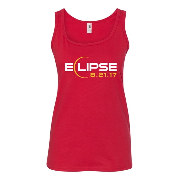 Ladies Eclipse Moon 08.21.17 Funny Sleeveless Tank Tops