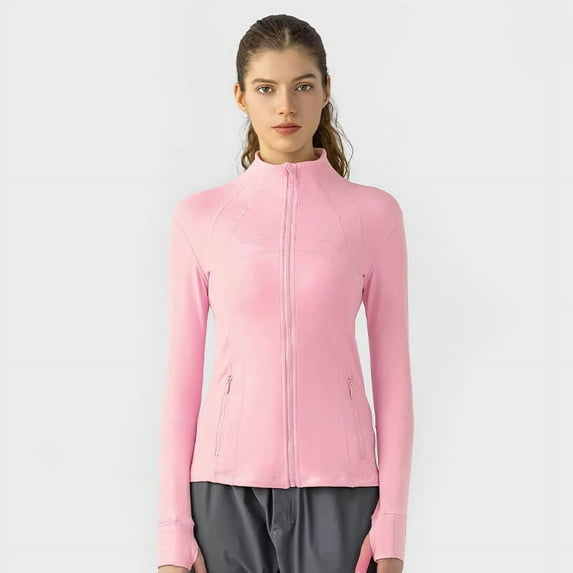Ladies Elastic Zipper Running Yoga Sports Jacket