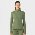 thumbnail image 1 of Ladies Elastic Zipper Running Yoga Sports Jacket, 1 of 16