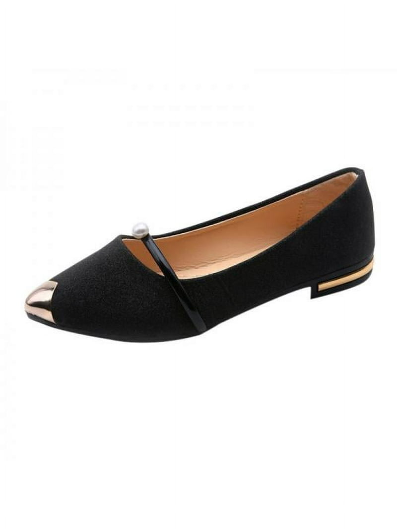 Ladies Elegant Flat Shoes Low Heel Shallow Pointed Toe Low-bottom