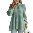 thumbnail image 1 of Ladies' Elegant Long-Sleeved Top with Zipper, 96% Polyester 4% Elastane, Perfect for Home Use, 1 of 9