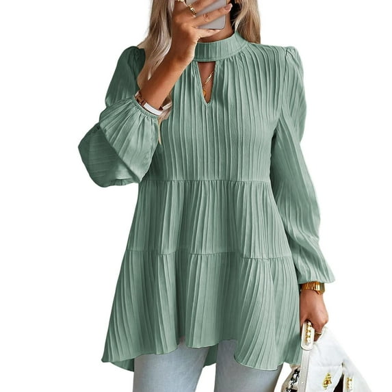 Ladies' Elegant Long-Sleeved Top with Zipper, 96% Polyester 4% Elastane, Perfect for Home Use