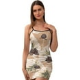 thumbnail image 1 of Ladies Elegant Sling Sleeveless Sexy Dress flowers, 1 of 6