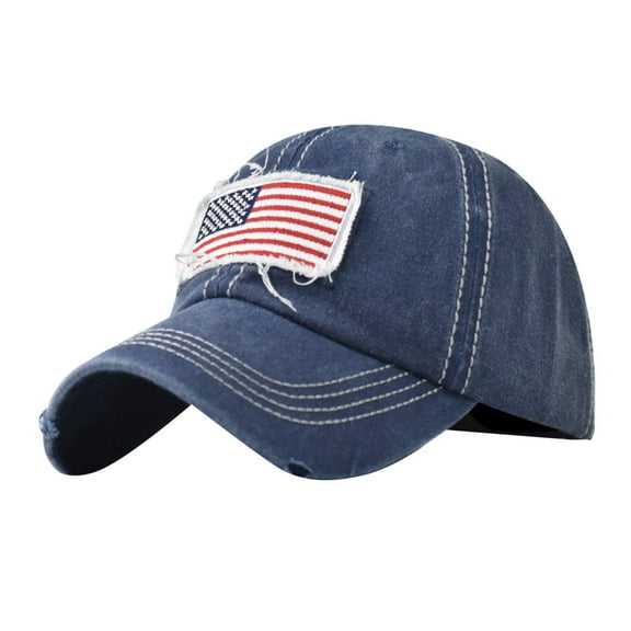 Ladies' Embroidered Peaked Cap with Ponytail Hole, Sun Protection Hat for Outdoor Sports, Camping, Fishing and Travel,Navy