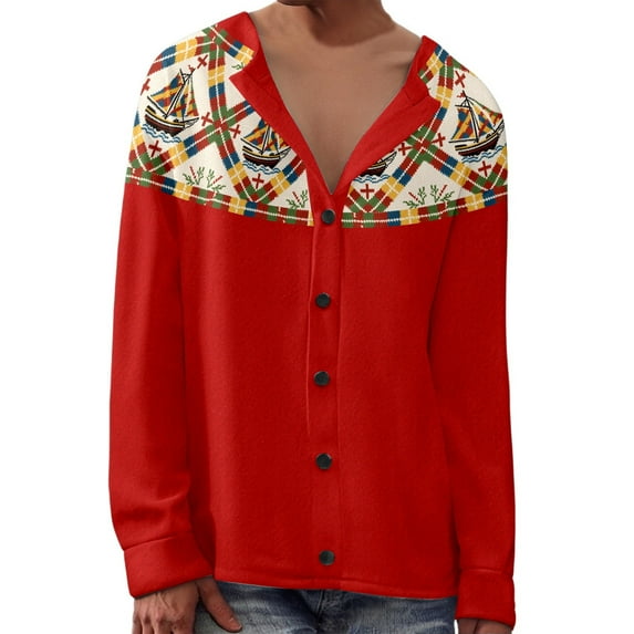 Ladies' Ethnic Printed Style Cardigan Jacket Ladies' Autumn And Winter Jacket
