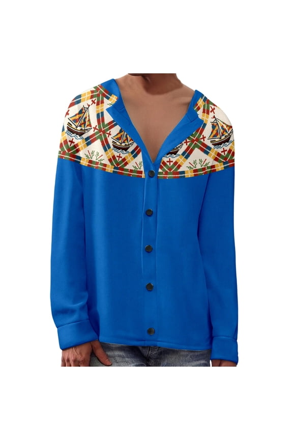 Ladies' Ethnic Printed Style Cardigan Jacket Ladies' Autumn And Winter Jacket