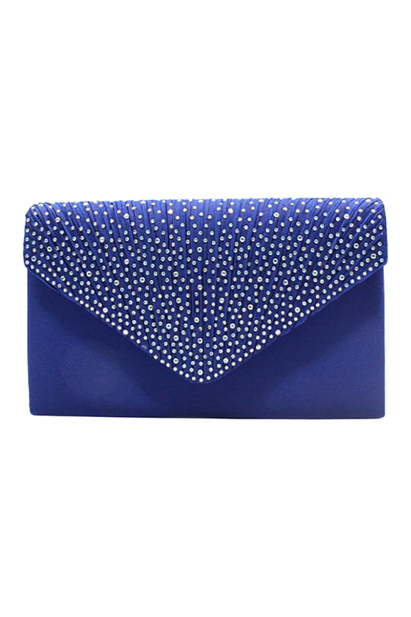 Ladies Evening Handbags Bridal Wedding Handbag (Blue 22x13x5cm)