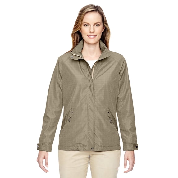 ASH CITY - NORTH END LADIES' EXCURSION TRANSCON LIGHTWEIGHT JACKET WITH PATTERN. 78216, XL, STONE
