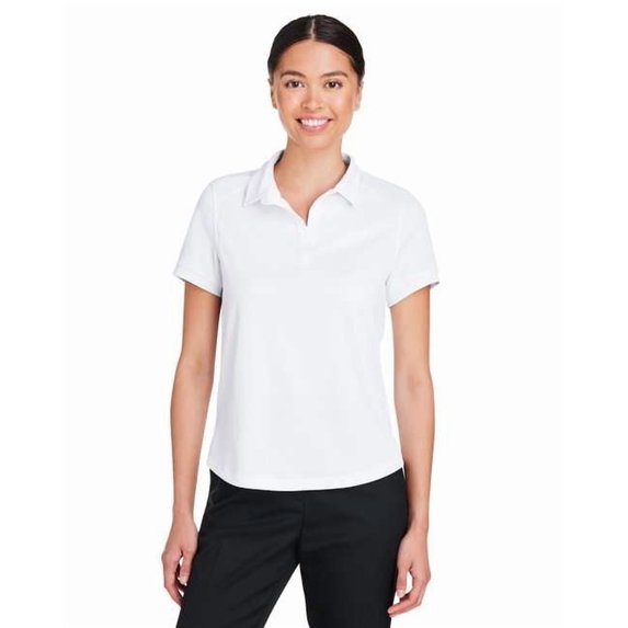 North End NE112W Women's Express Tech Performance Polo-White-L
