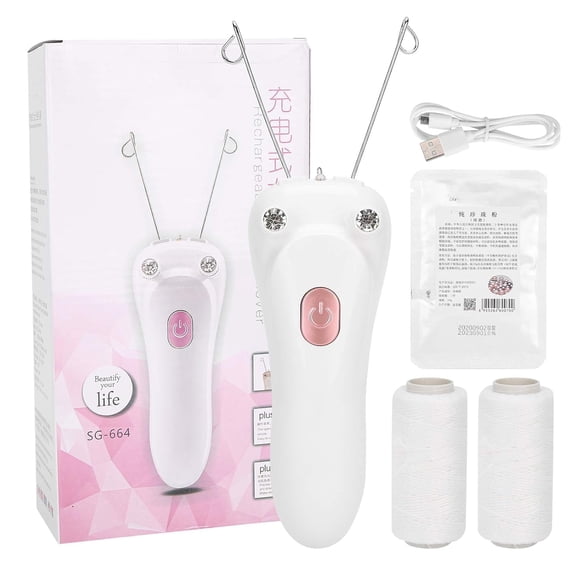 Ladies Facial Hair Remover Electric Women's Beauty Epilator, Cordless Threading Removal for Women, Rechargeable Face Cotton Thread Epilator Body Device