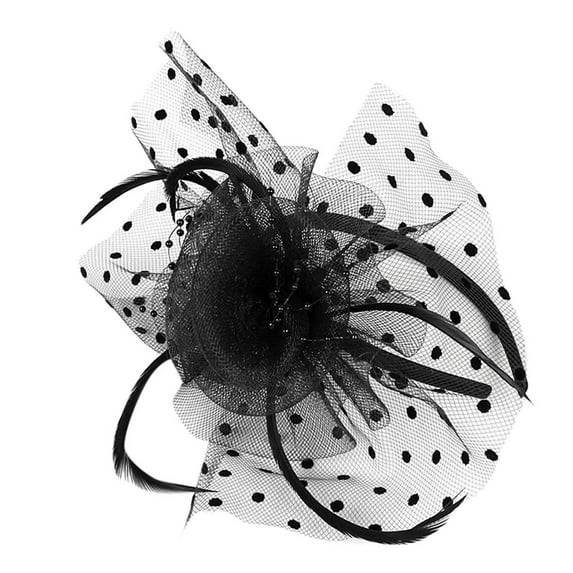 Ladies Fascinator Hats! Audhol Flower Cocktail Tea Party Headwear Feather Fascinators Top Hat for Women Fascinator for Women Black One Size