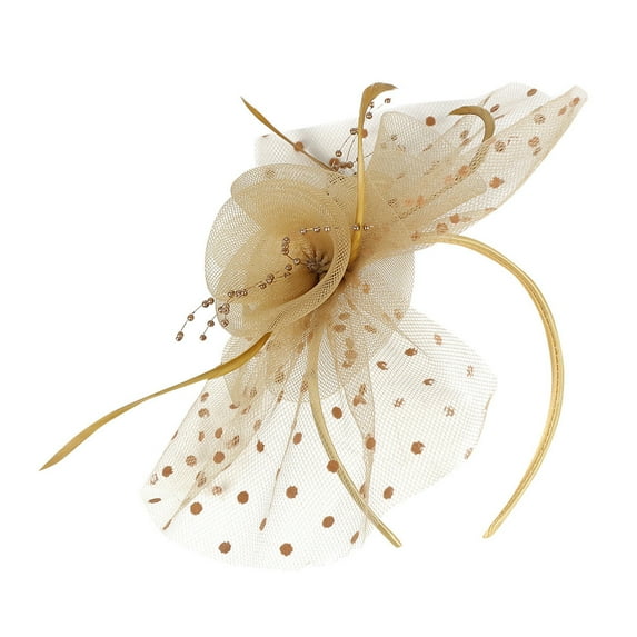 Ladies Fascinator Hats! Audhol Flower Cocktail Tea Party Headwear Feather Fascinators Top Hat for Women Fascinator for Women Yellow One Size