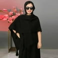 thumbnail image 1 of Ladies Fashion Autumn Winter Hooded Solid Knit Hollow Out Style Warm Shawl Retro Travel Shawl Woman Long Women Scarves Wraps Winkle Scarf Womens Shawl Scarf Owl Shawl Wraps for Women Wrap Sweater, 1 of 5