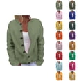 thumbnail image 1 of Ladies' Fashion Casual Autumn And Winter Solid Color Printed Casual Fashion Button Cardigan Jacket Cardigan Sweaters for Women, 1 of 2