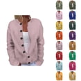 thumbnail image 1 of Ladies' Fashion Casual Autumn And Winter Solid Color Printed Casual Fashion Button Cardigan Jacket Cardigan Sweaters for Women, 1 of 2
