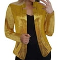 thumbnail image 1 of Ladies Fashion Casual Commuting Bronzed Long Sleeved Cardigan Business Suit Jacket, 1 of 7