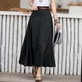 thumbnail image 1 of Ladies Fashion Casual High Waist Skirt In Pure Color Flare Skirt Plaid Skirt plus Size Women's Skirts Lingerie Skirt Full Size Bed Skirt plus Size Denim Skirt Workout Skirts for Women Toddler Cheer, 1 of 5