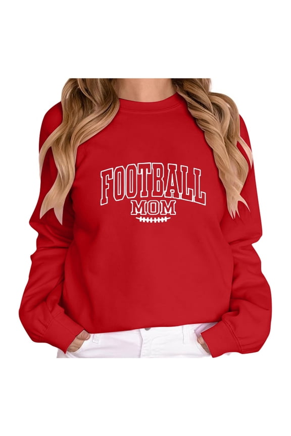 Ladies Fashion Casual Letter Printed Round Neck Long Sleeve Hoodie Top Hoodies plus Size Hoodies Sweaters Women Comfy Womens Long Sleeve Shirts Full Zip Athletic Jacket 2002 Sweatshirt Women Sweater