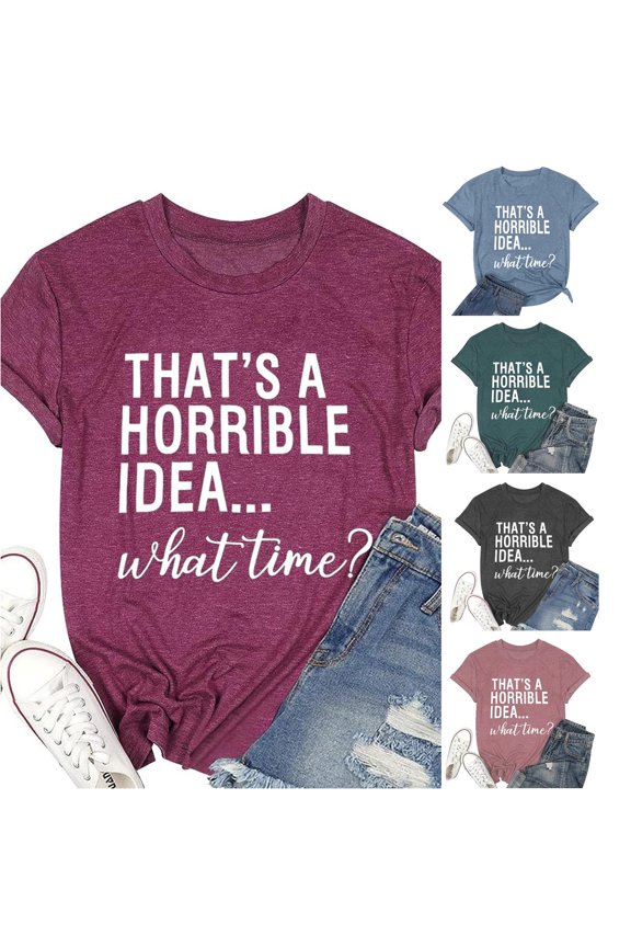 Ladies Fashion Casual Letter Printed Round Neck Short Sleeve T Shirt Top Tech Sleeve women T Shirts Casual Tech Apparel