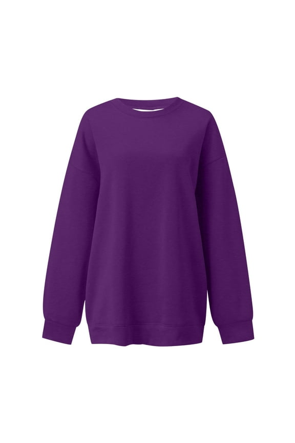 Ladies Fashion Casual Solid Color Loose Long Sleeved Hoodie Top Binding Heavy Sweatshirts for Women Dresses Elderly Big And Tall Athletic Hoodie Good Vibe Sweatshirt Women Athletic Hoodie Jacket with